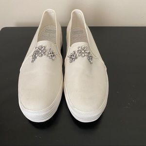 KedsxKate Spade rhinestone slip-on sneakers